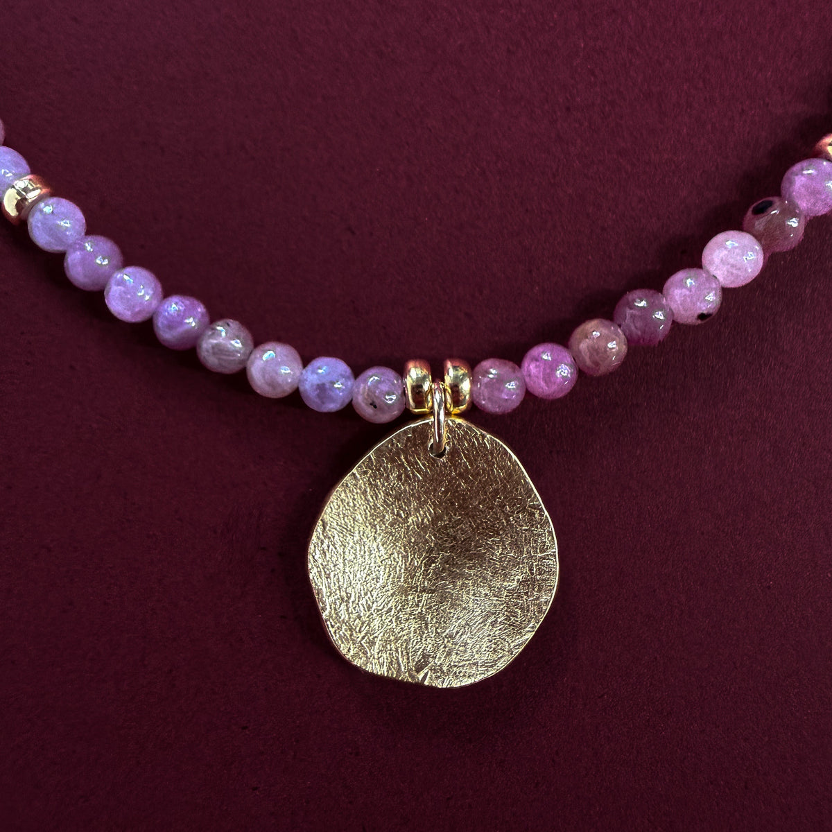 Cerise Ruby Pebble Necklace