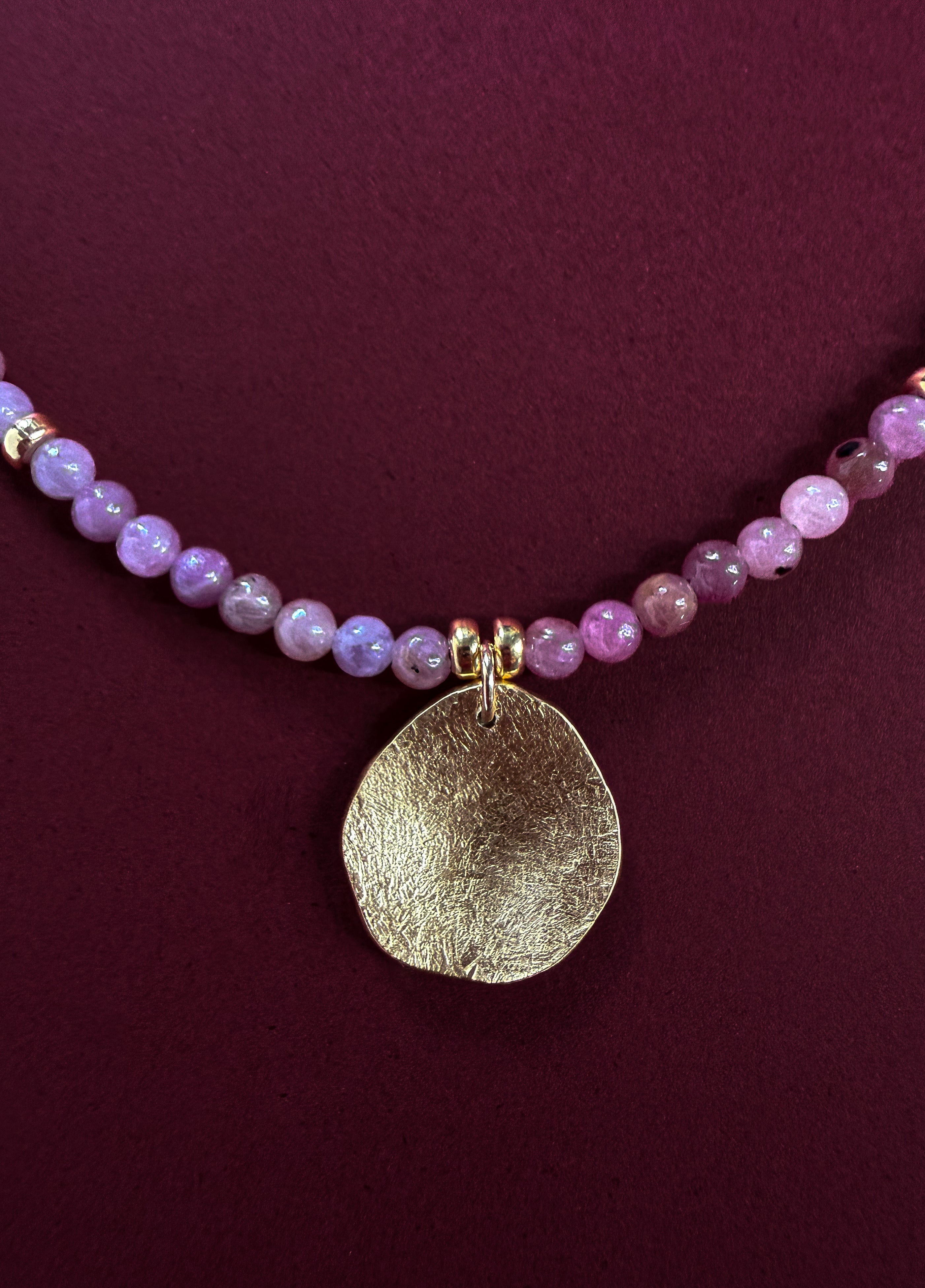 Cerise Ruby Pebble Necklace