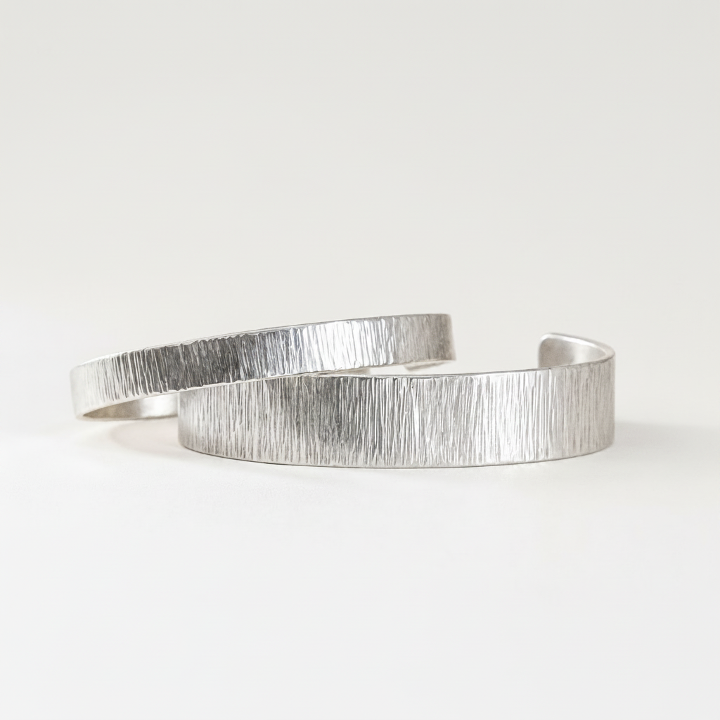 Terrain Cuff Bracelet | Handmade Bronze & Sterling Silver Cuff
